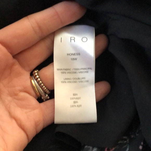 Iro Black Honess Printed Tiered Mini Dress 34 2 - Picture 8 of 8